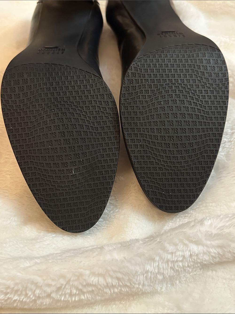 STUART WEITZMAN Leather Classic Ballet Pumps Block Heel Sz9.5 Made in Spain NWOT - Picture 14 of 17